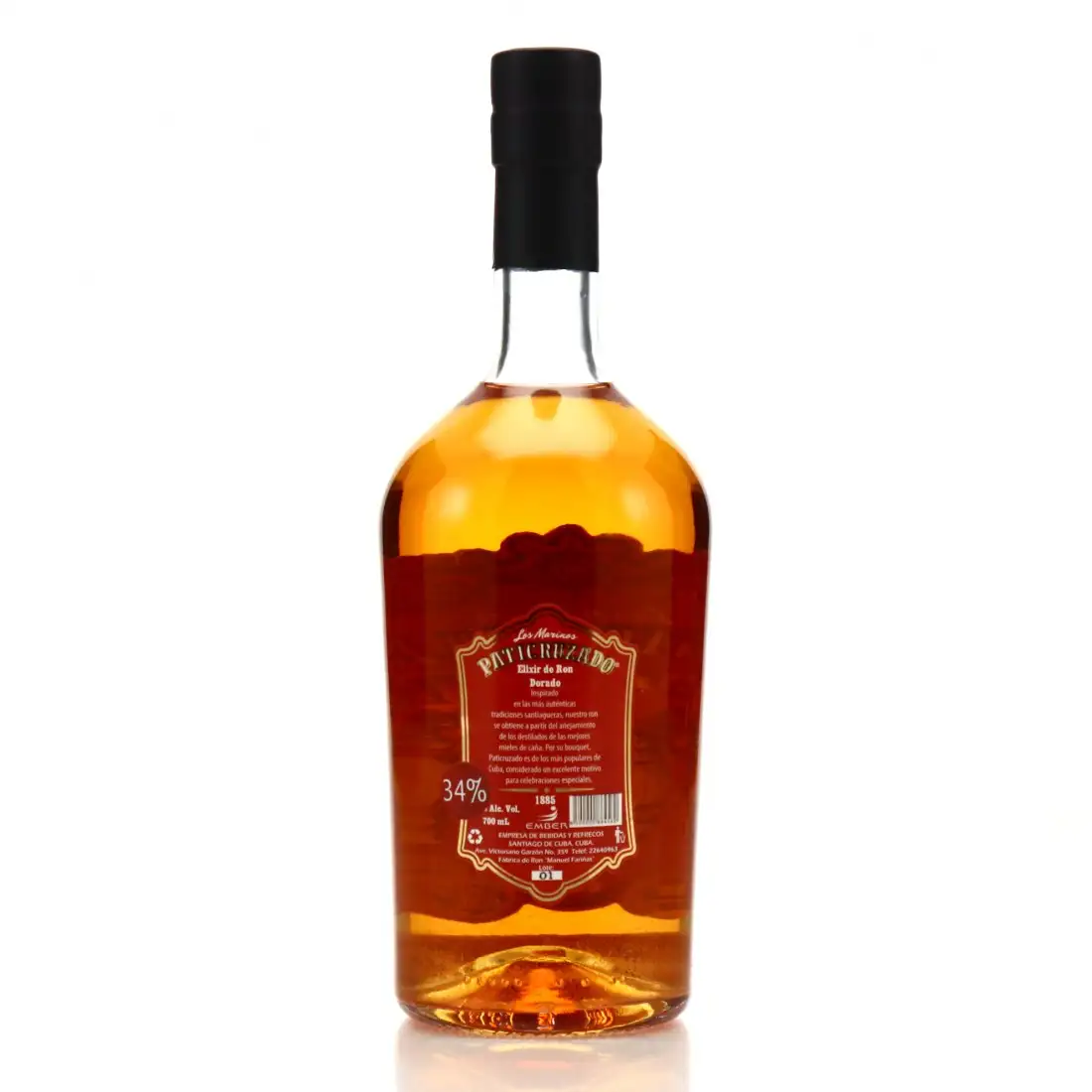 Image haute résolution de Ronera Matusalem Los Marinos Ron Palmas Paticruzado (Elixir de Ron Dorado)