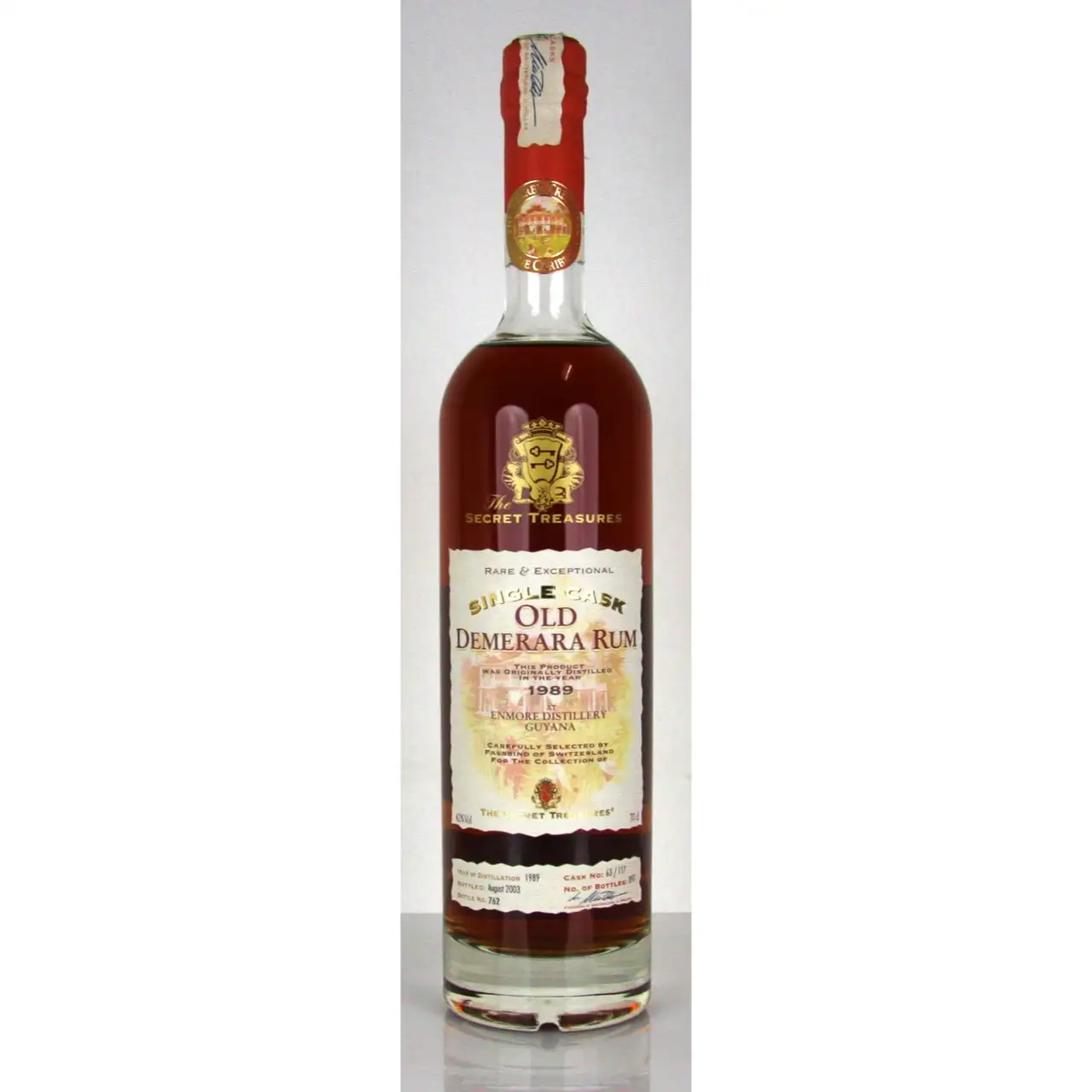 Bottle of Secret Treasures Enmore Old Demerara Rum 1989