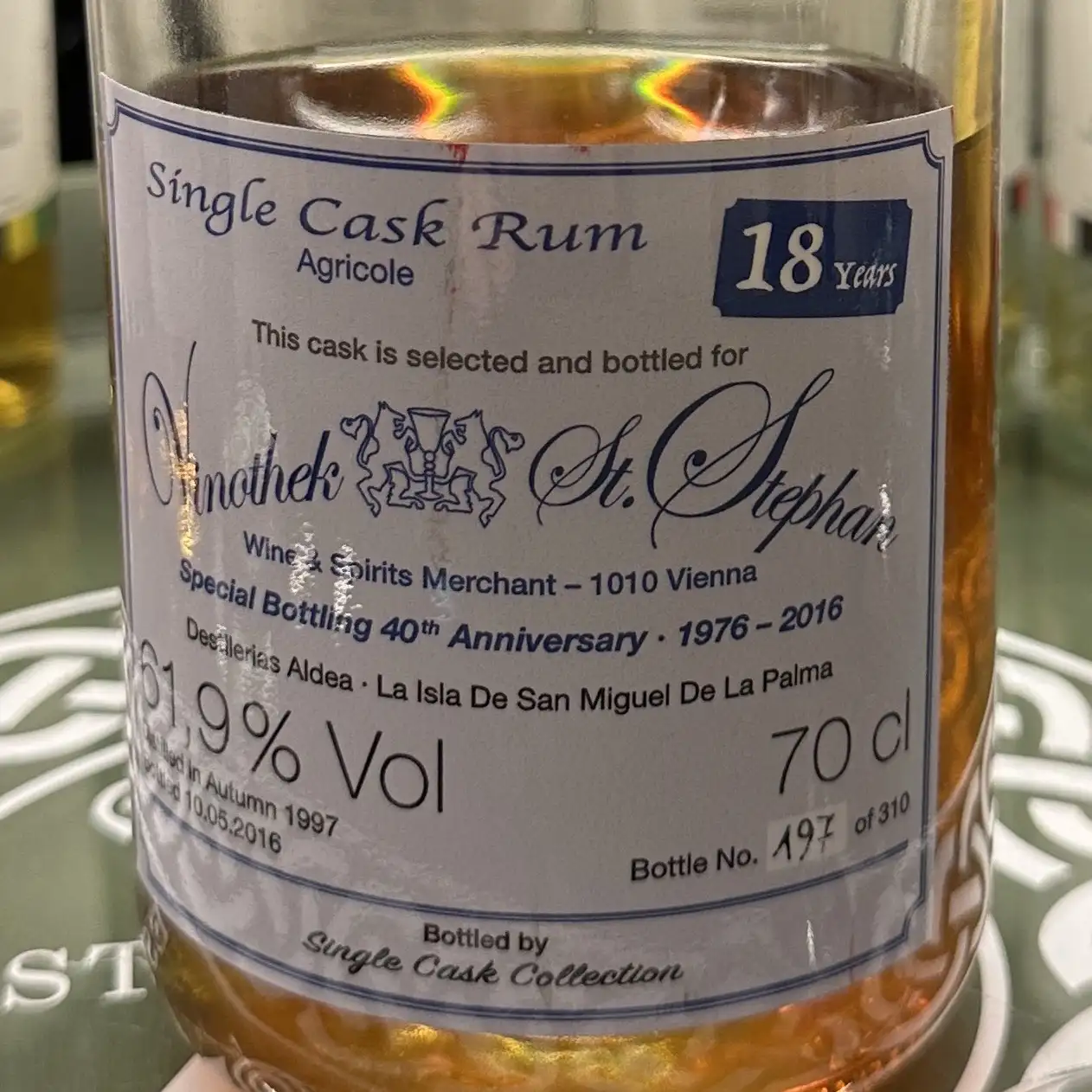 Bottle of Vinothek St. Stephan Ron Aldea Vinothek Edition 1997