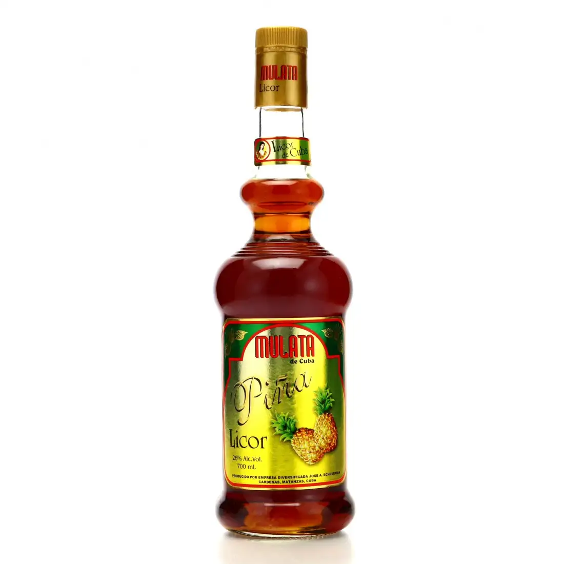 Bottle of Mulata Pina Licor