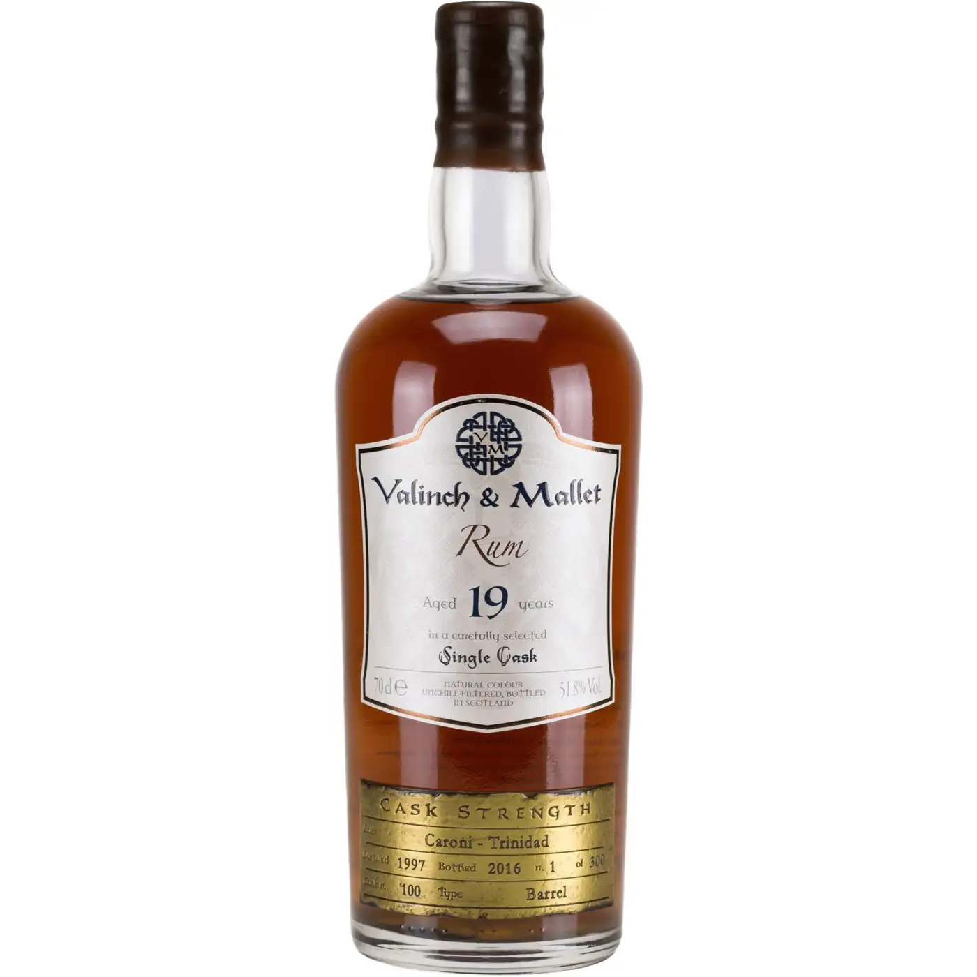 Bottle of Valinch & Mallet Caroni Single Cask HTR 1997