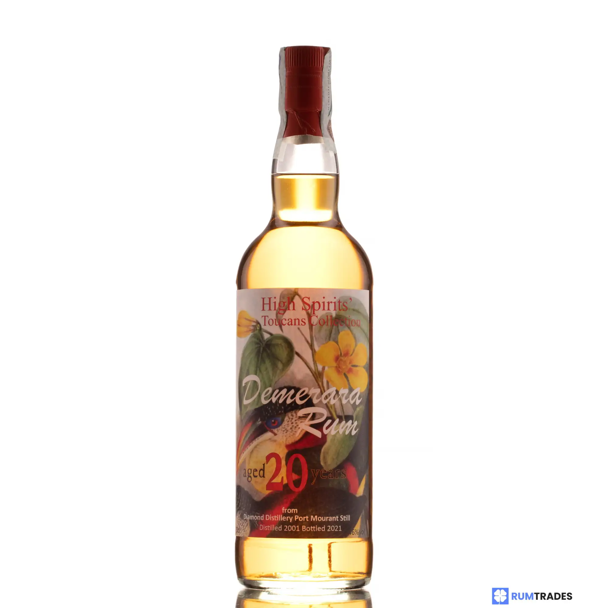 Hochauflösendes Bild von High Spirits Collection Diamond (Port Mourant) Demerara Rum (Toucans Collection) 2001