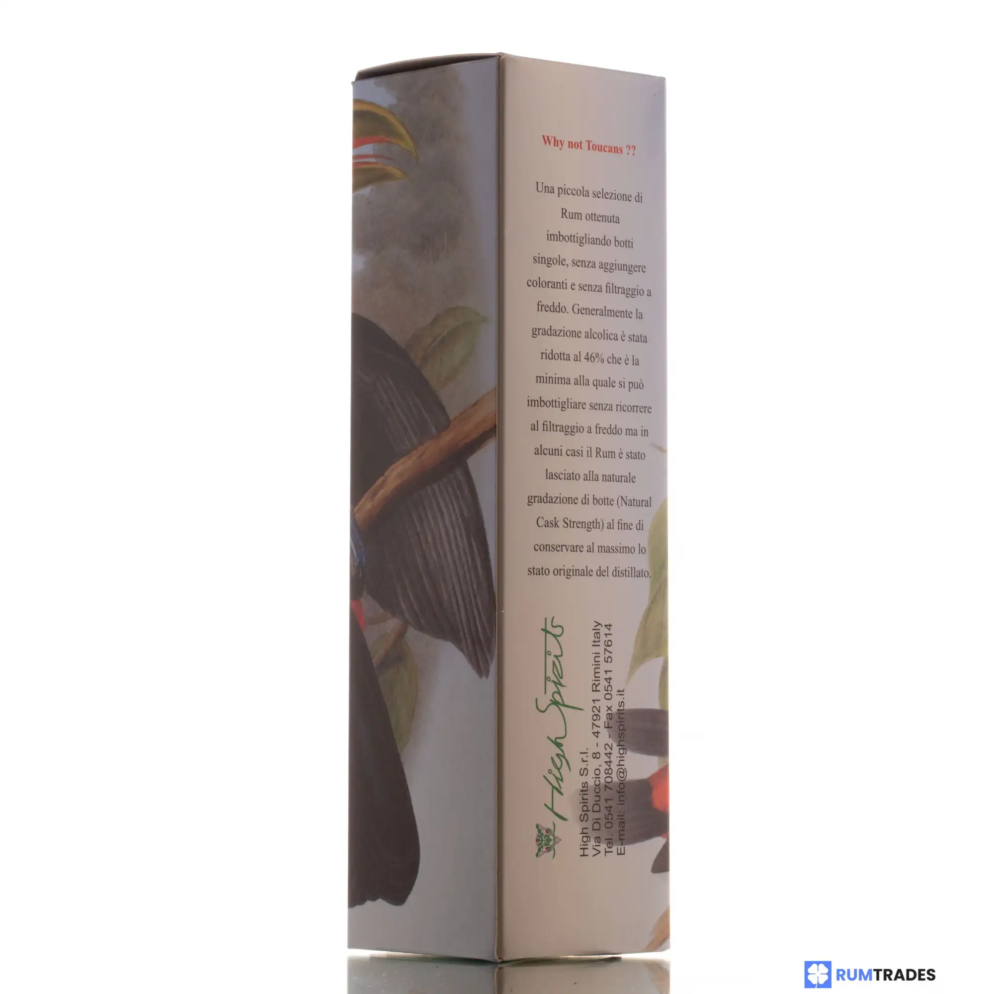 Hochauflösendes Bild von High Spirits Collection Diamond (Port Mourant) Demerara Rum (Toucans Collection) 2001