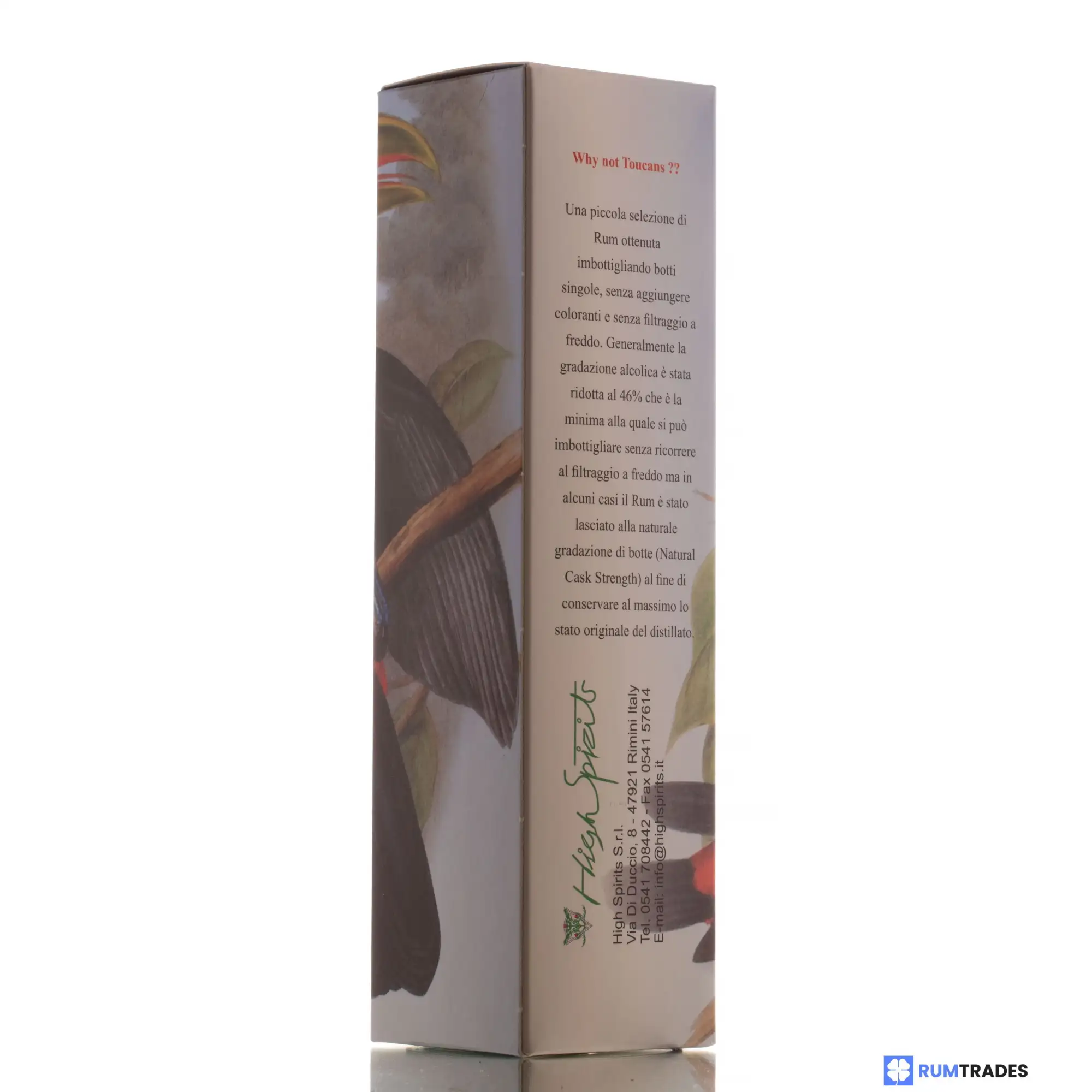 High resolution image of High Spirits Collection Clarendon Toucans Collection Jamaica Rum JMM 1997