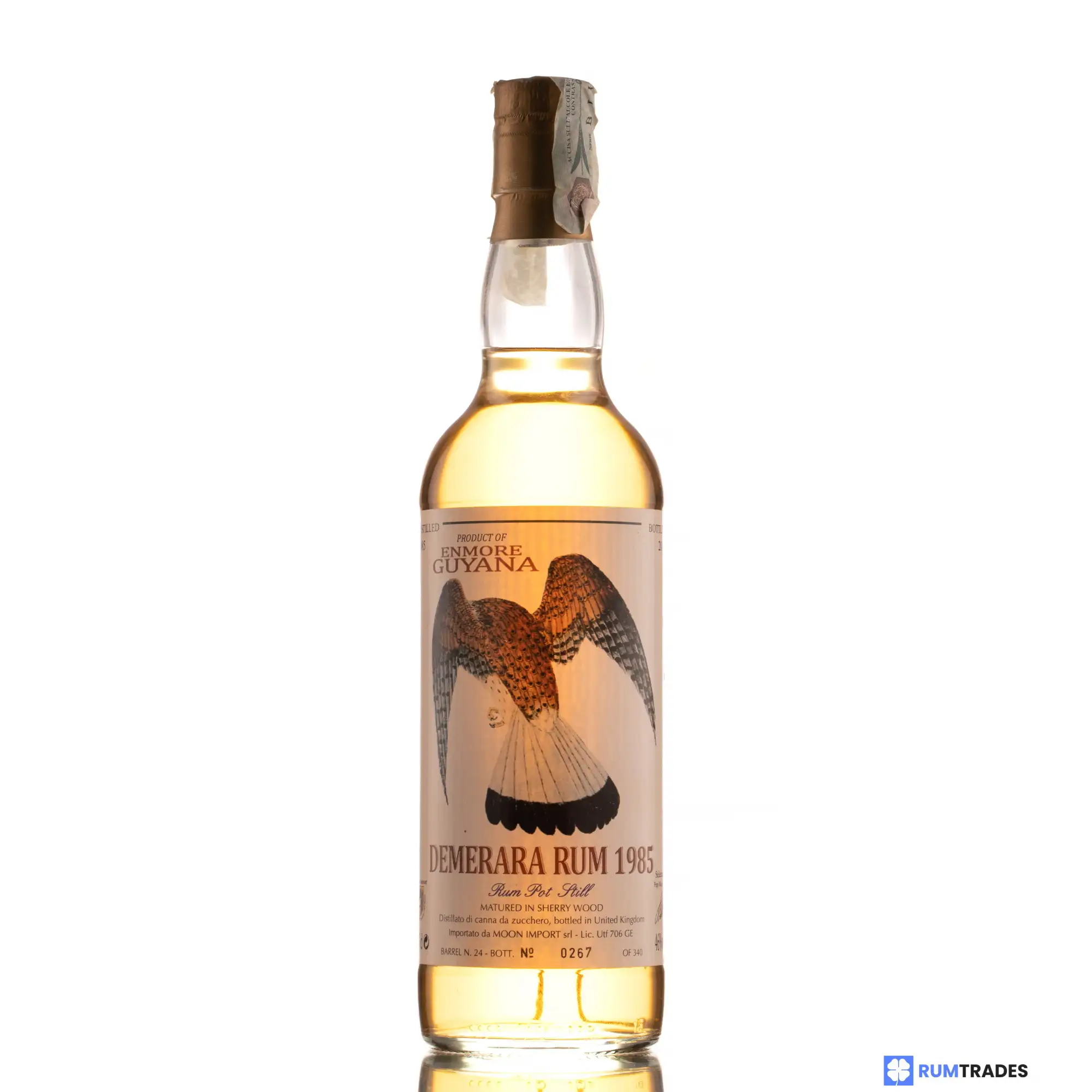 High resolution image of Moon Import Enmore (Versailles) Demerara Rum 1985