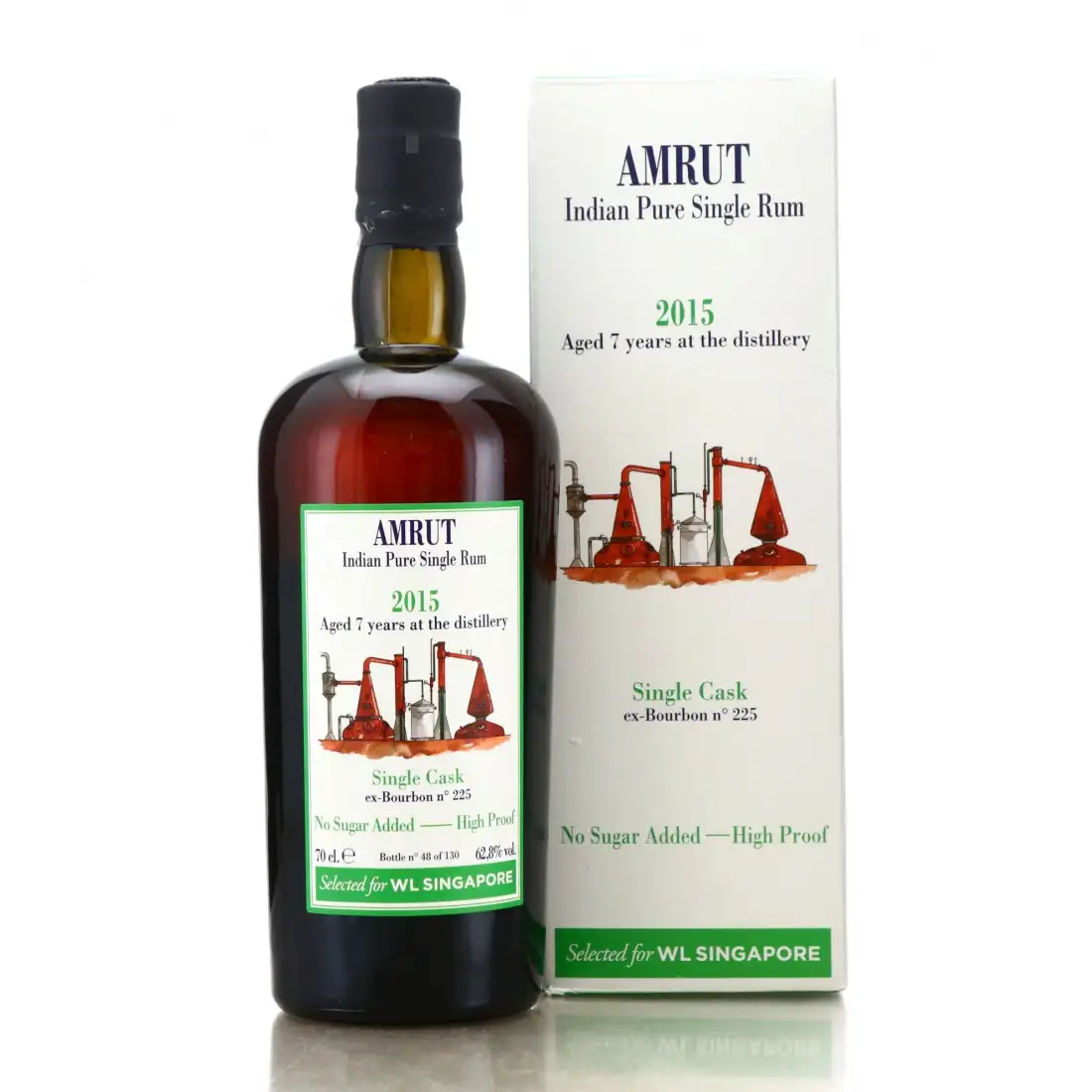 Bottle of Habitation Velier Amrut Indian Pure Single Rum (Whisky Live Singapore) 2015