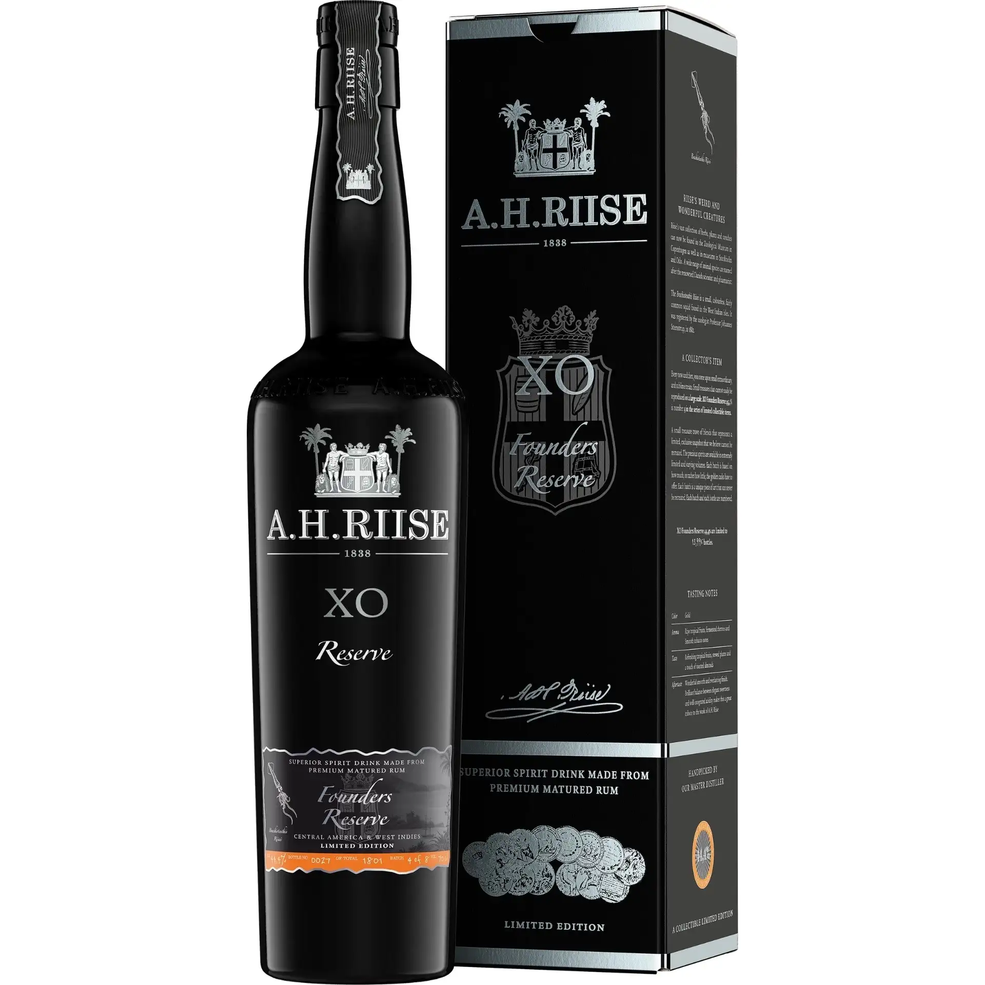 Bottle of A.H. Riise XO Founders Reserve 5th Edition