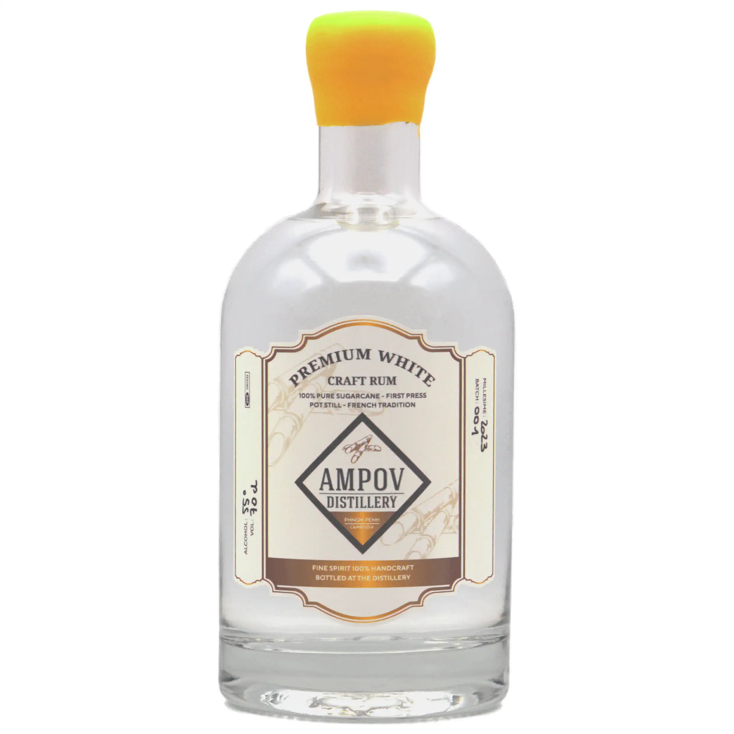 Bottle of Ampov Distillery Premium White Craft Rum 2023