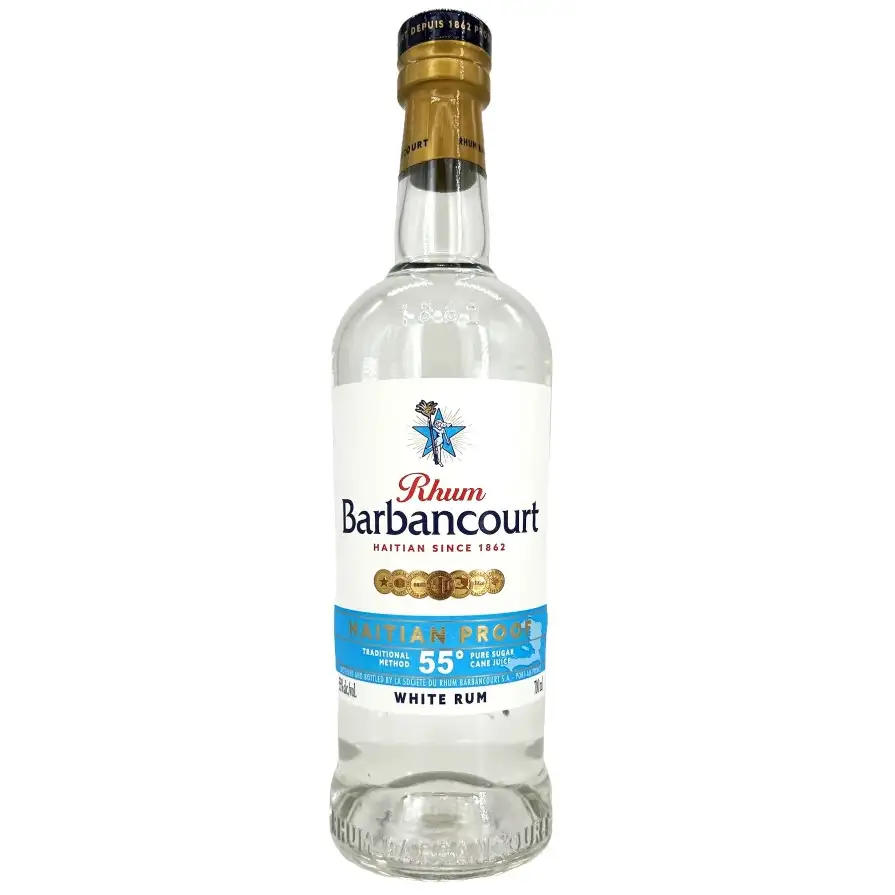 Bottle of Barbancourt Haitian Proof Rhum Blanc
