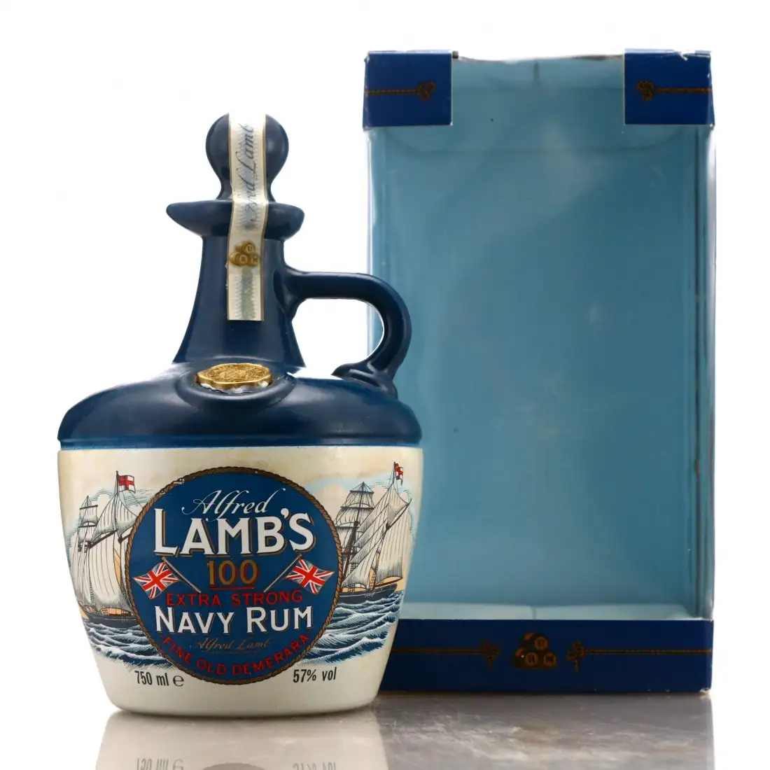 Bottle of Alfred Lamb‘s Lamb‘s Lamb's 100 Navy Rum HMS Warrior (1980s)