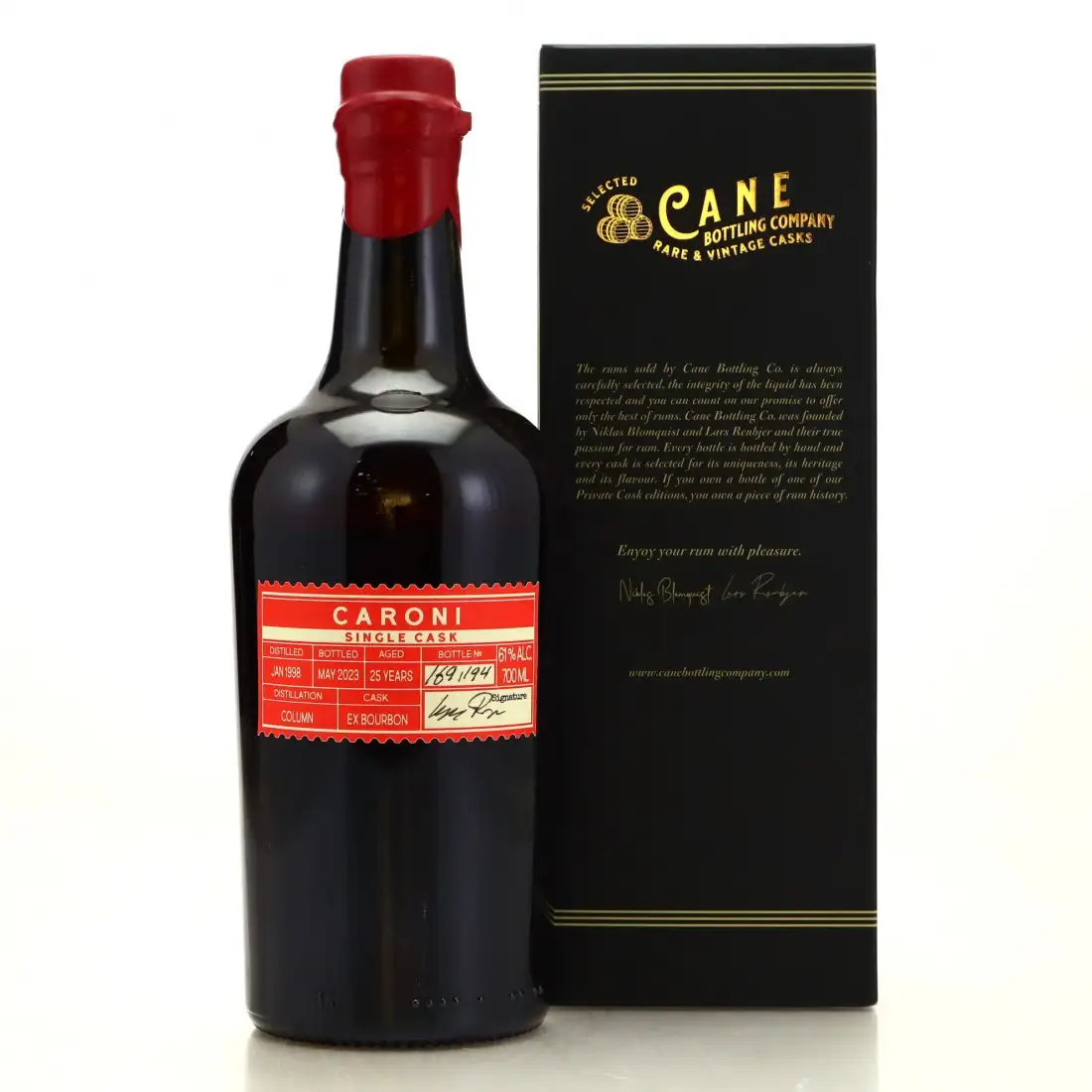High resolution image of Cane Rum Bottling Company Caroni Single Cask Rum 1998