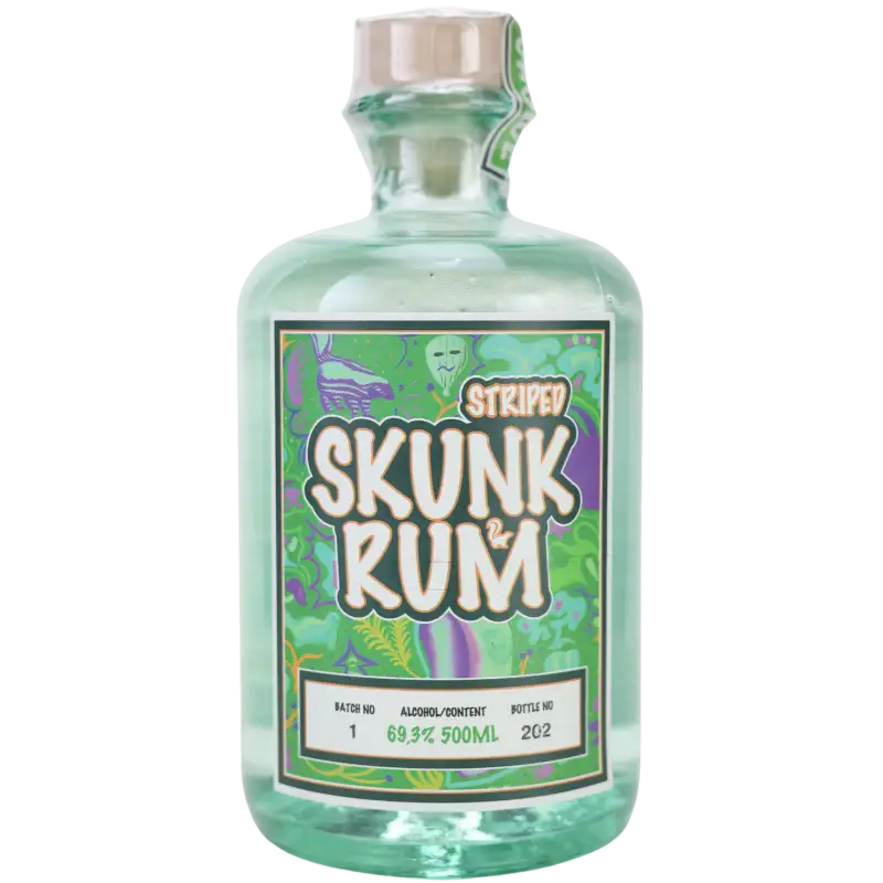 Bottle of A Clean Spirit Skunk Rum Striped 2022