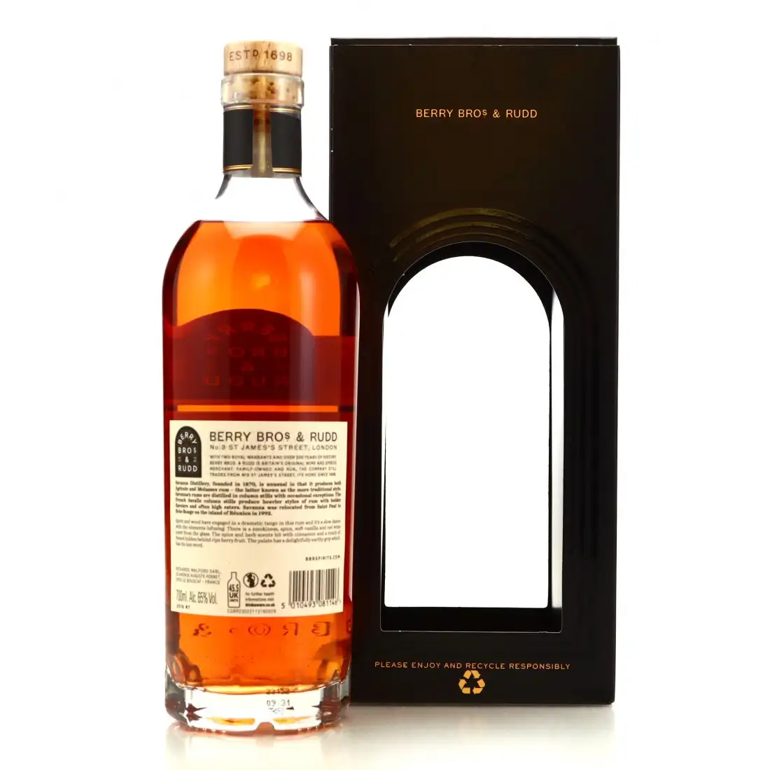 High resolution image of Berry Bros & Rudd Savanna Réunion Rum (Bottled for Kirsch) 2016