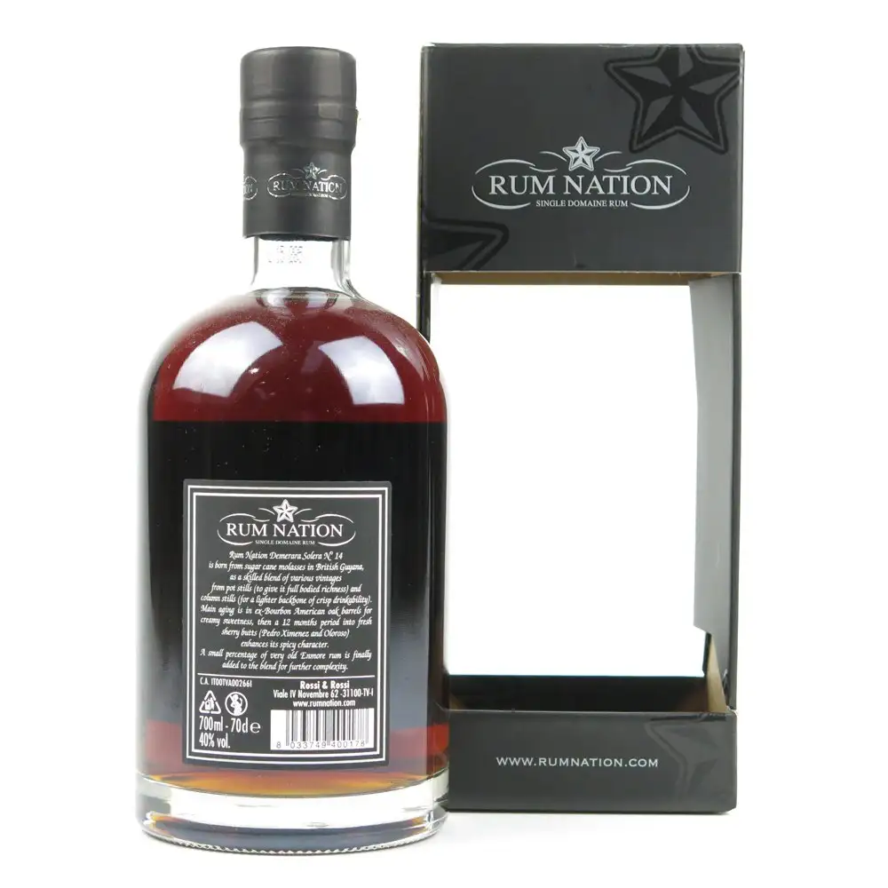 Hochauflösendes Bild von Rum Nation DDL Demerara Rum Solera No. 14 2015