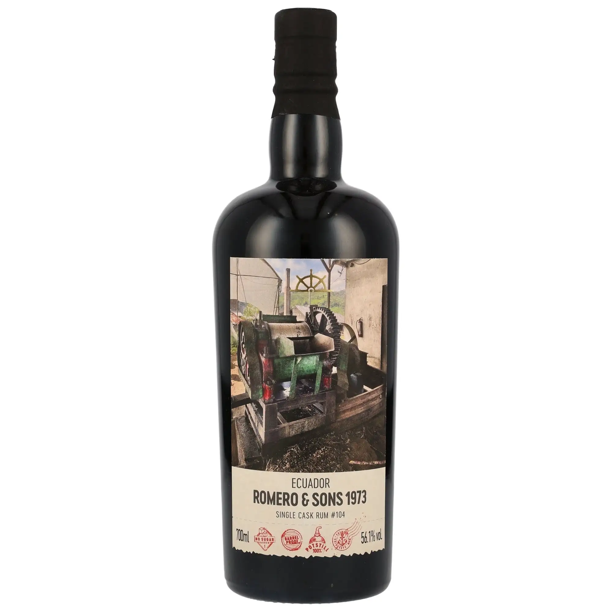 Bottle of Romero & Sons FRC Ecuador (Kirsch Whisky) 1973