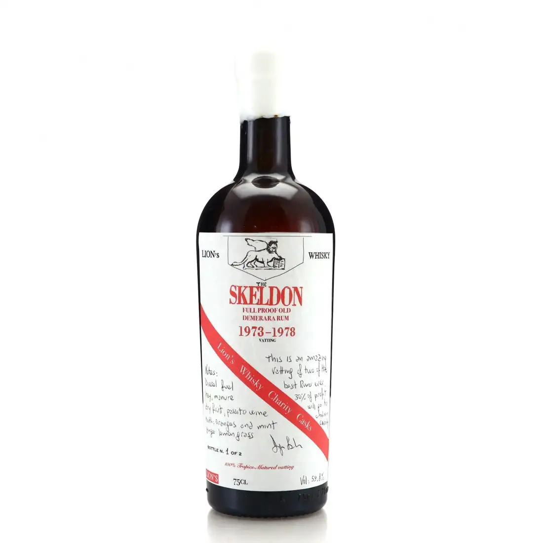 Bottle of Lion‘s Whisky Skeldon Charity Cask (1973-1978)