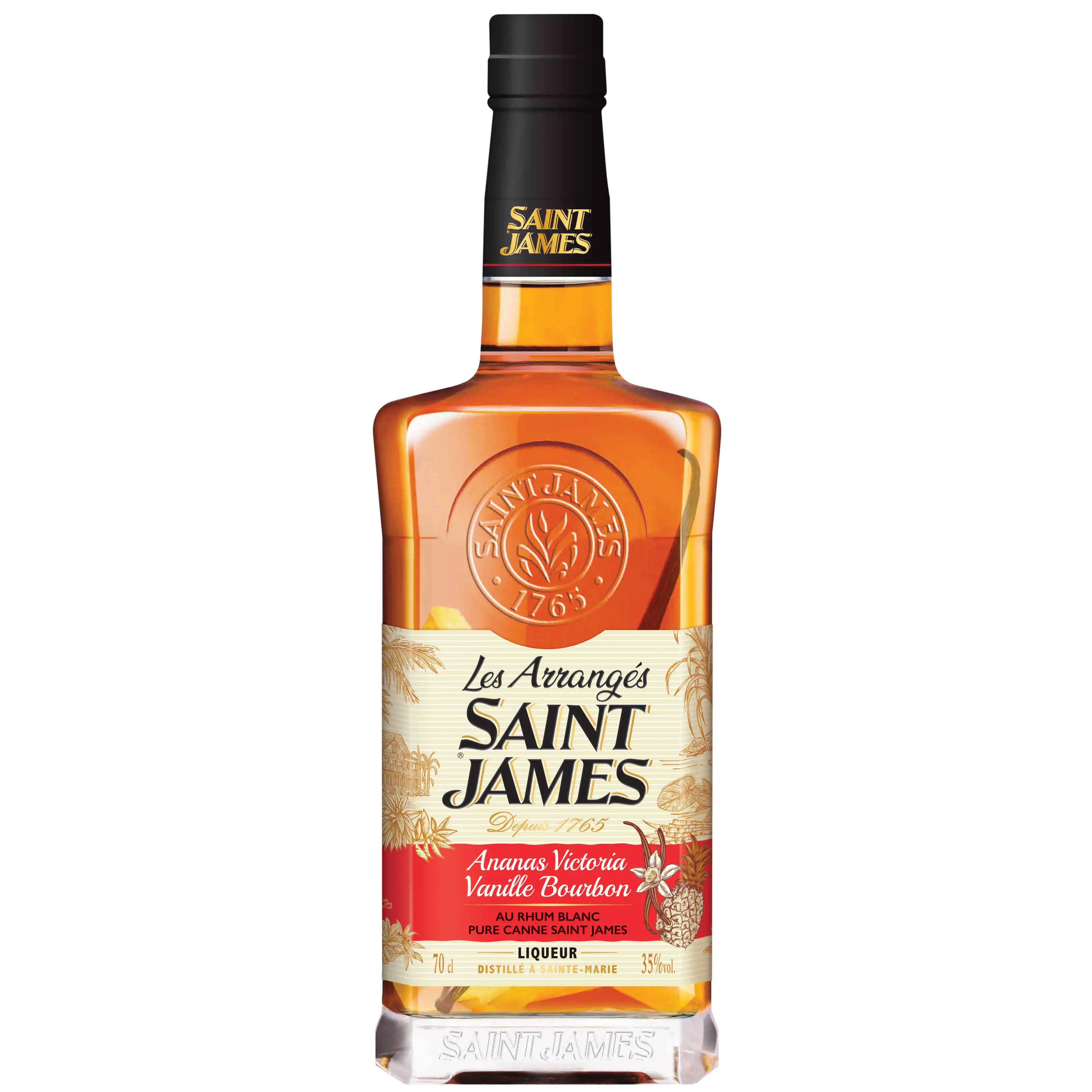 Bottle of Saint James Les Arrangés (Ananas Victoria Vanille Bourbon)