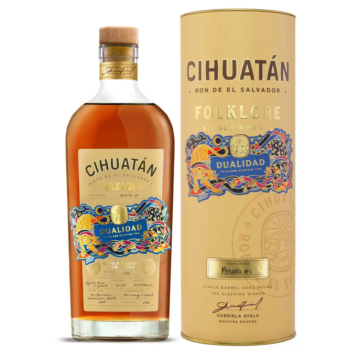 Bottle of Perola Licorera Cihuatán Cihuatán Folklore Single Barrel Dualidad (Perola #1)