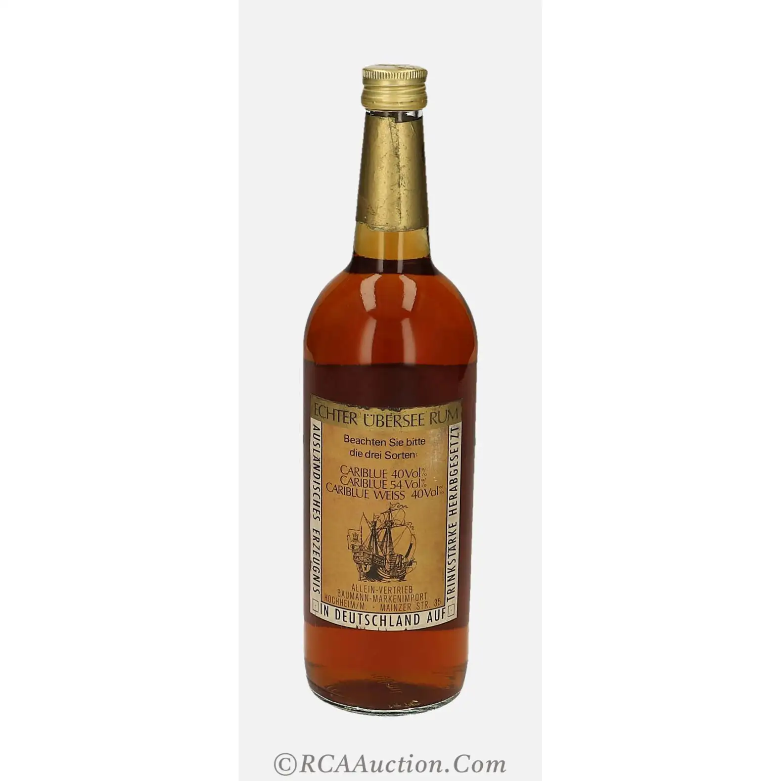 Hochauflösendes Bild von Baumann Markenimport Cariblue Echter Übersee Rum