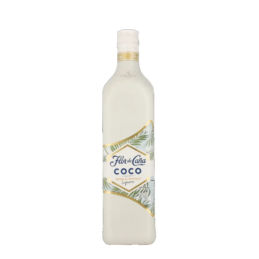 Bottle of Flor de Caña Coco (Licor Tropical de Coco)