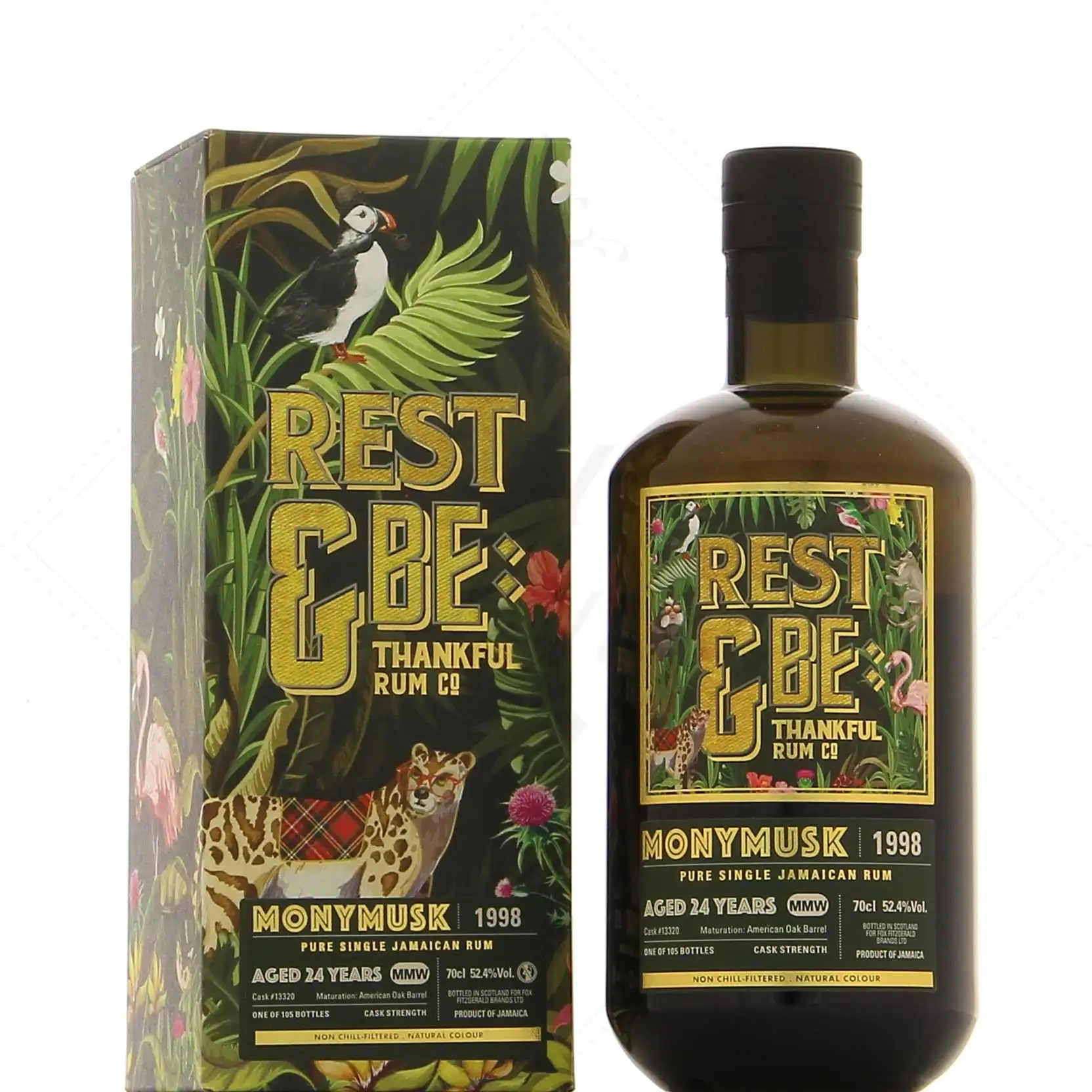 Bottle of Rest & Be Thankful Clarendon Pure Single Jamaican Rum MMW 1998