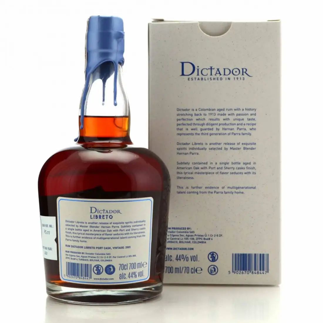 High resolution image of Dictador Libreto Port Cask 2001