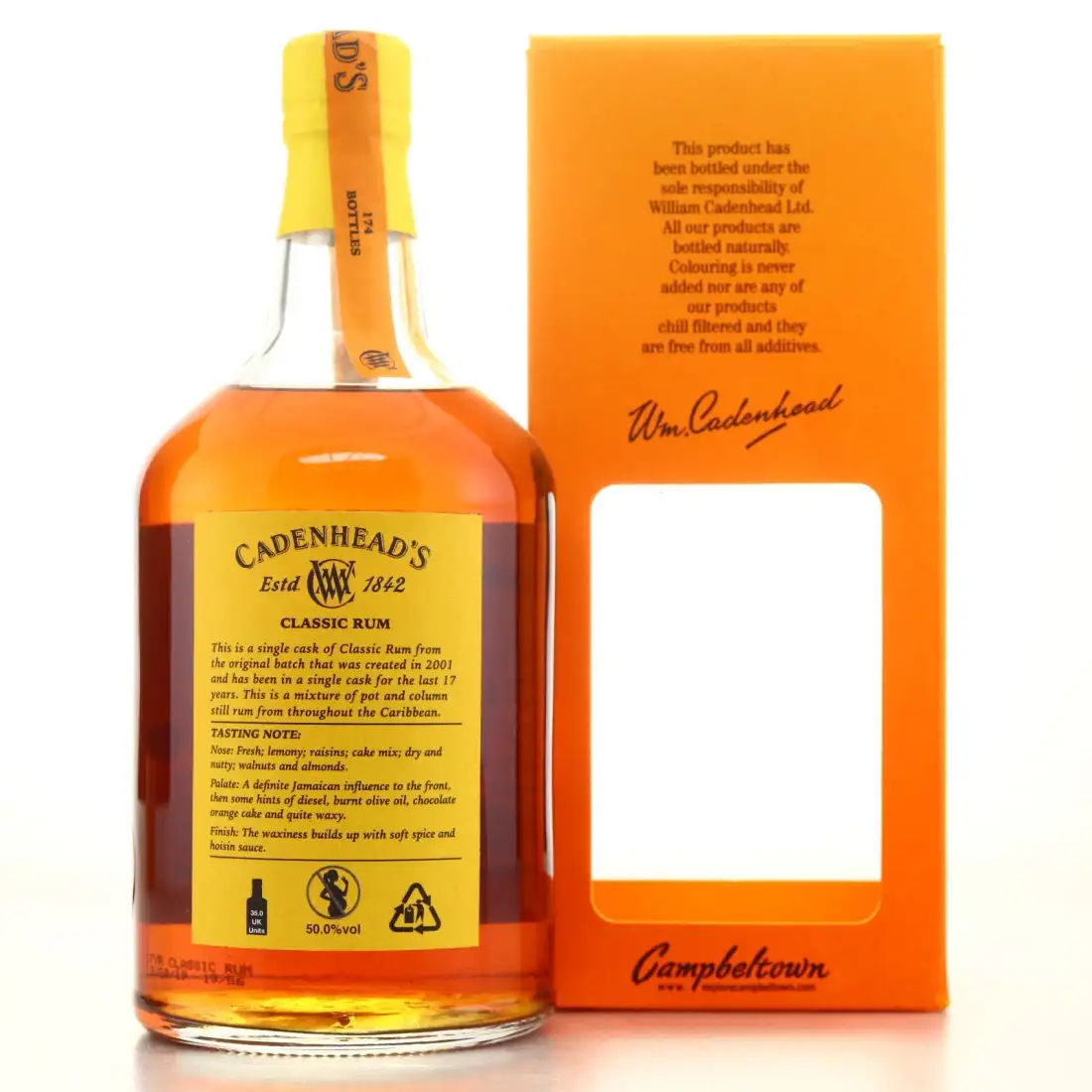 High resolution image of Cadenhead‘s Classic Rum Special Edition