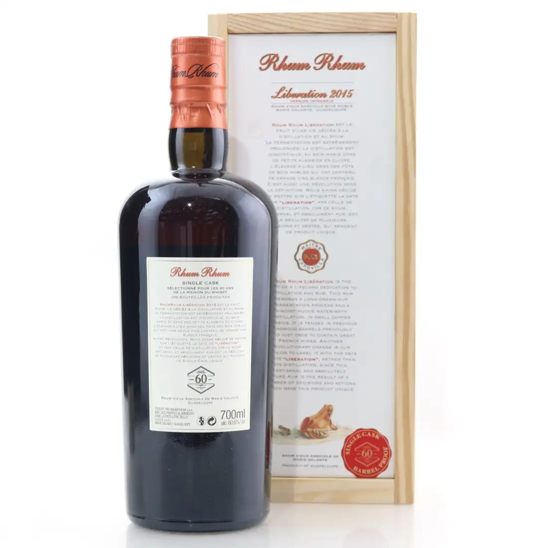 High resolution image of Velier Bielle Rhum Rhum Libération 2015 60th LMDW 2010