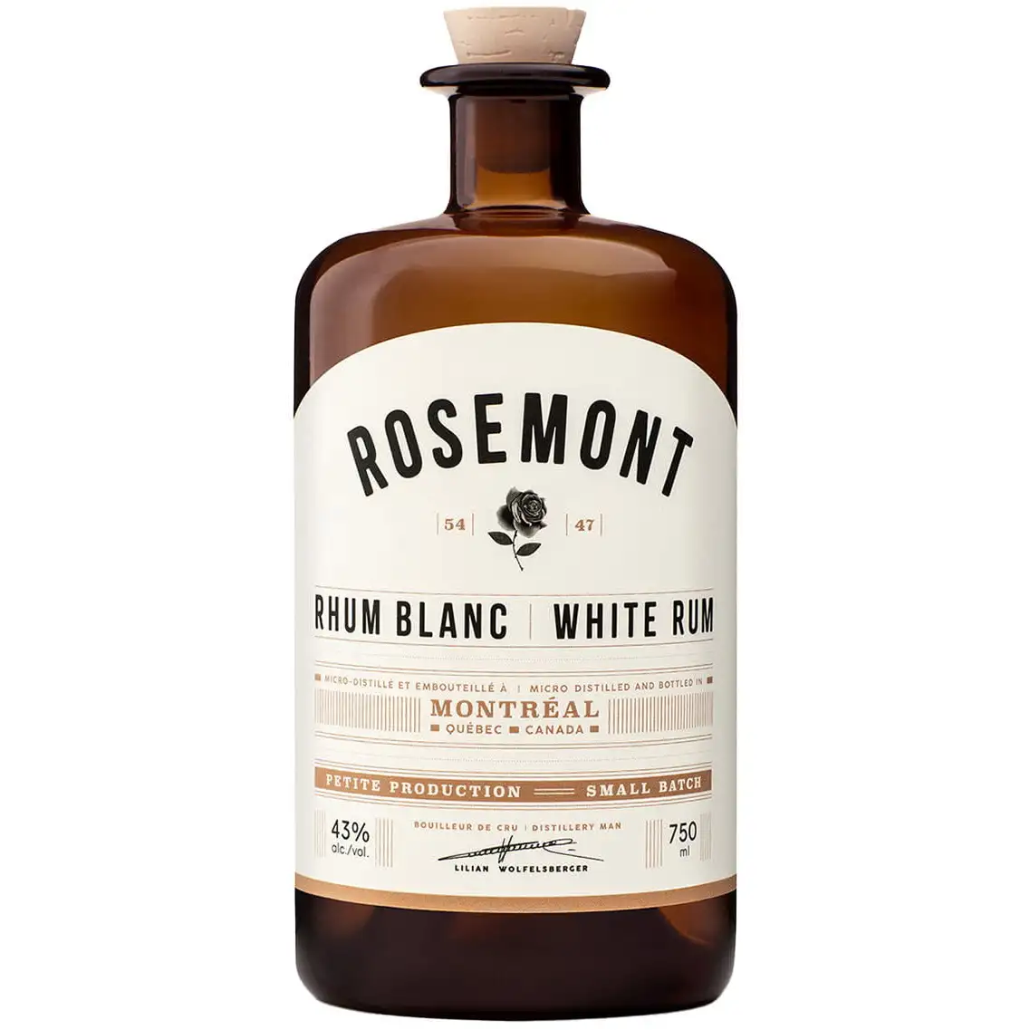 Bottle of Distillerie de Montréal Rosemont Rhum Blanc / White Rum
