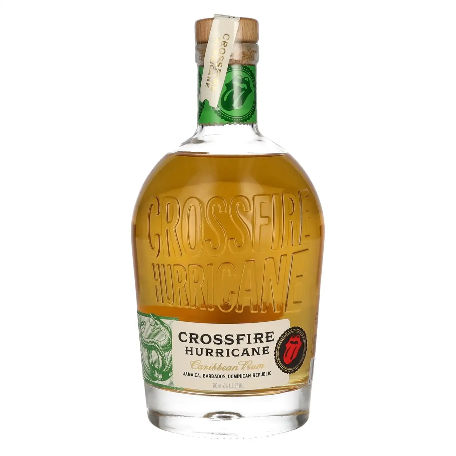 Bottle of Crossfire Hurrican Caribbean Rum (Rolling Stones)