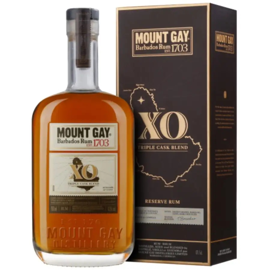 Bottle of Mount Gay XO - Triple Cask Blend