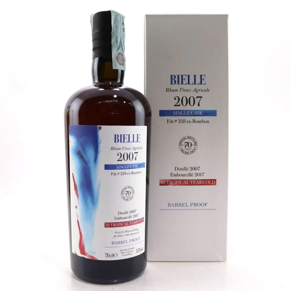 Bottle of Velier Bielle Warren Khong 2007