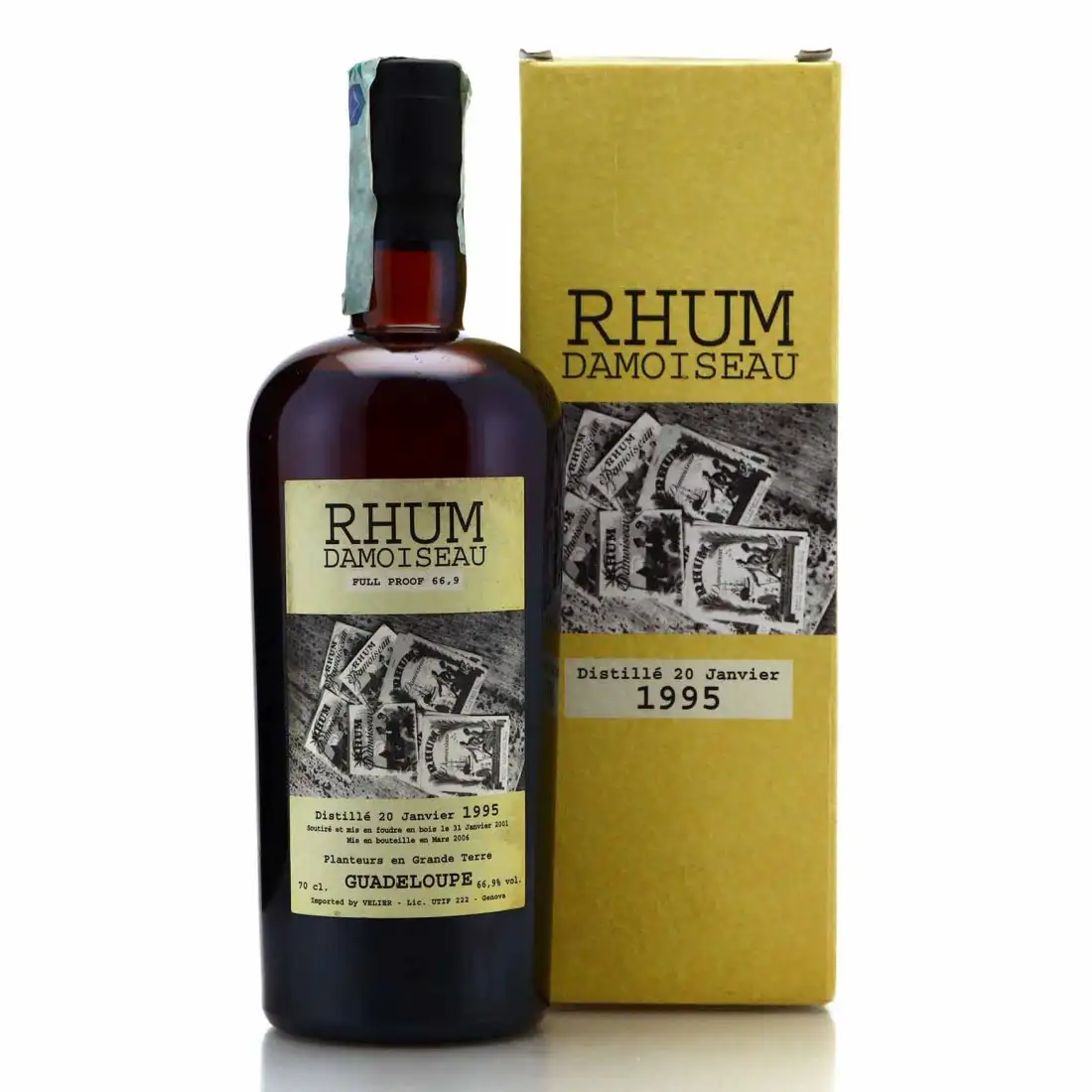 Hochauflösendes Bild von Velier Damoiseau Rhum Damoiseau Full Proof 1995