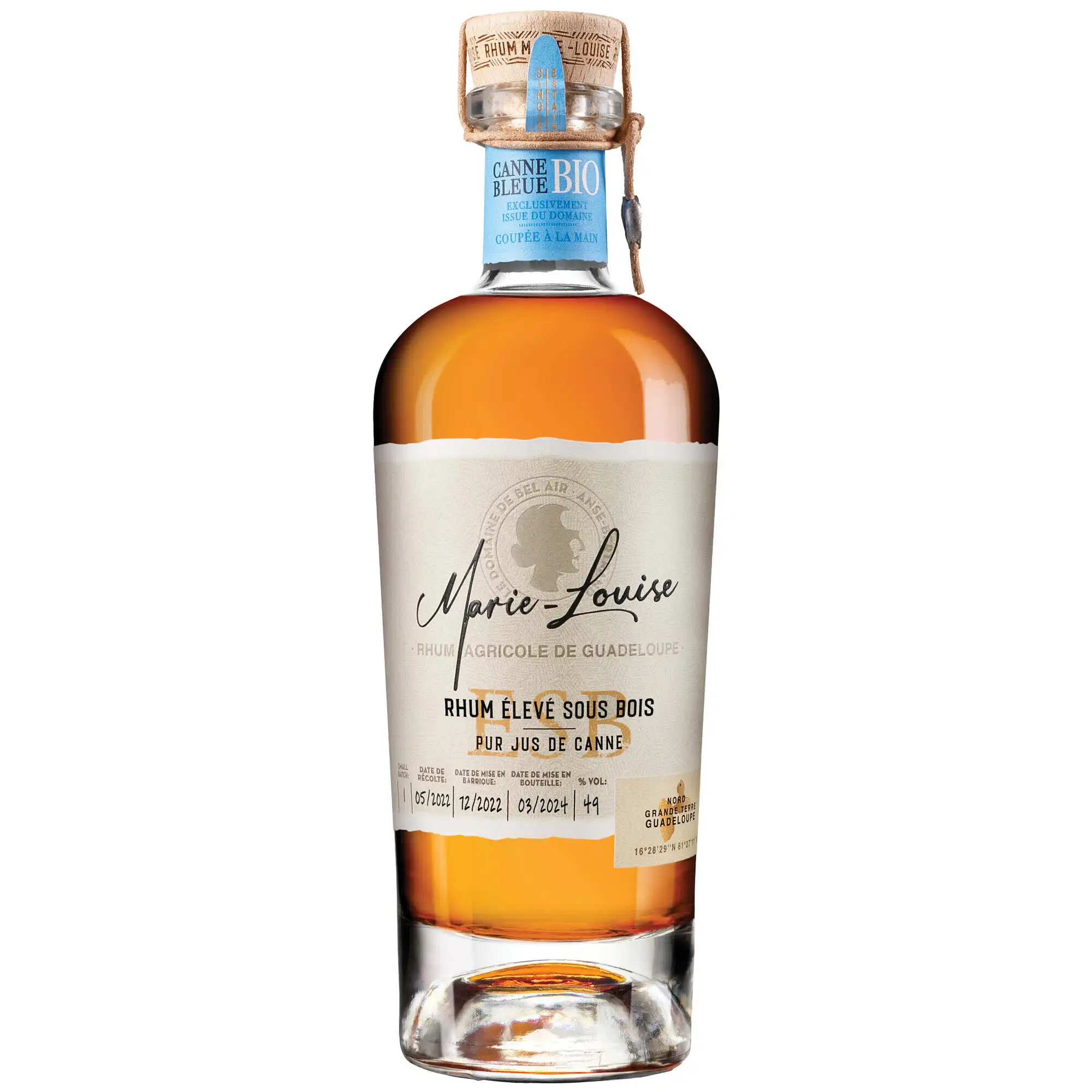 Bottle of Domaine de Bel Air Carrere Marie Louise Rhum Élevé Sous Bois (Pur Jus de Canne) 2022