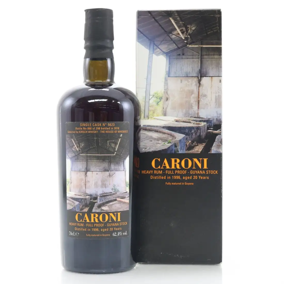 Bottle of Velier Caroni Heavy Rum Guyana Stock (Kirsch Whisky) HTR 1996