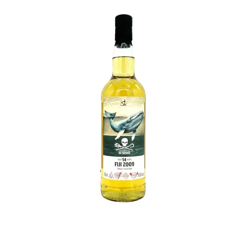 Bottle of South Pacific Flensburg Rum Company Sea Shepherd (Blauwal) 2009