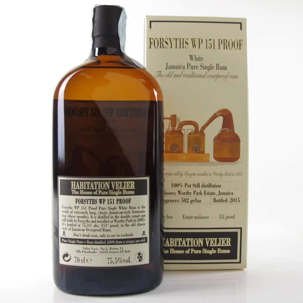 High resolution image of Habitation Velier Worthy Park Forsyths 151 Proof White 2015