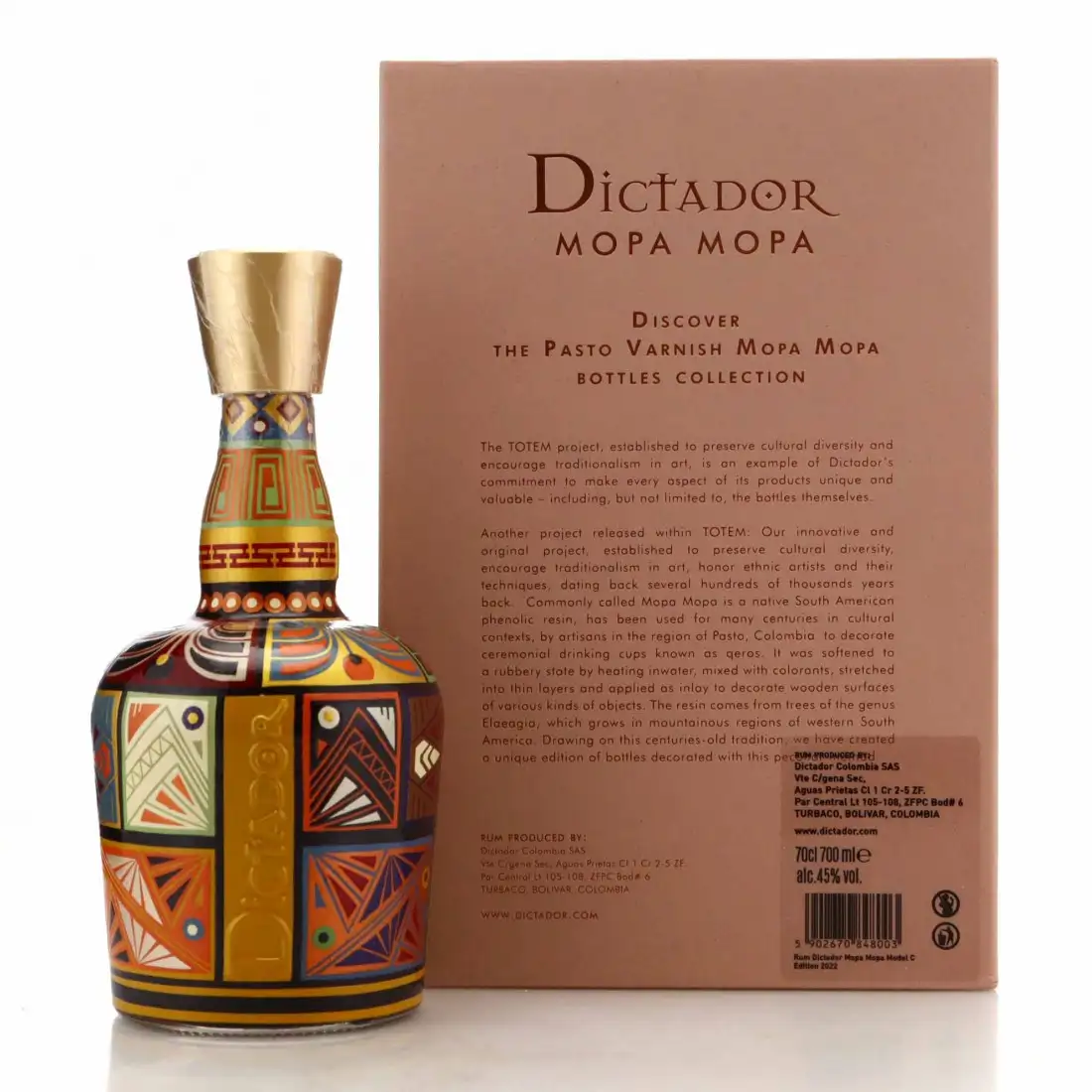 Hochauflösendes Bild von Dictador Mopa Mopa Bourbon Cask Model C 1987