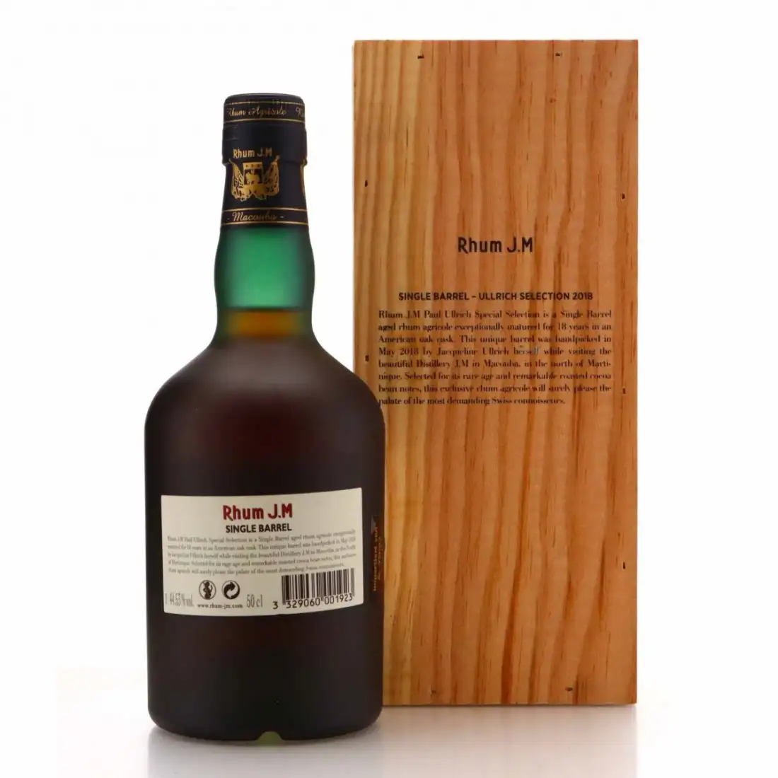 Hochauflösendes Bild von Rhum J.M Single Barrel (Ullrich Selection 2018) 1999