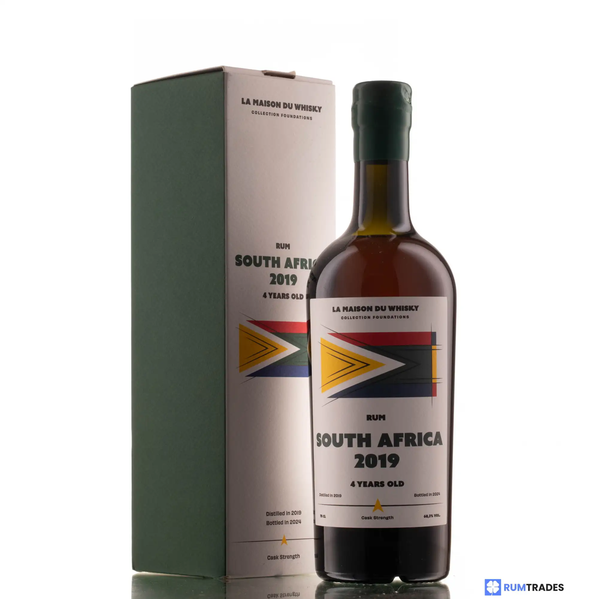 Bottle of La Maison Du Whisky MHOBA Rum South Africa Flag Series  (Collection Foundations) 2019