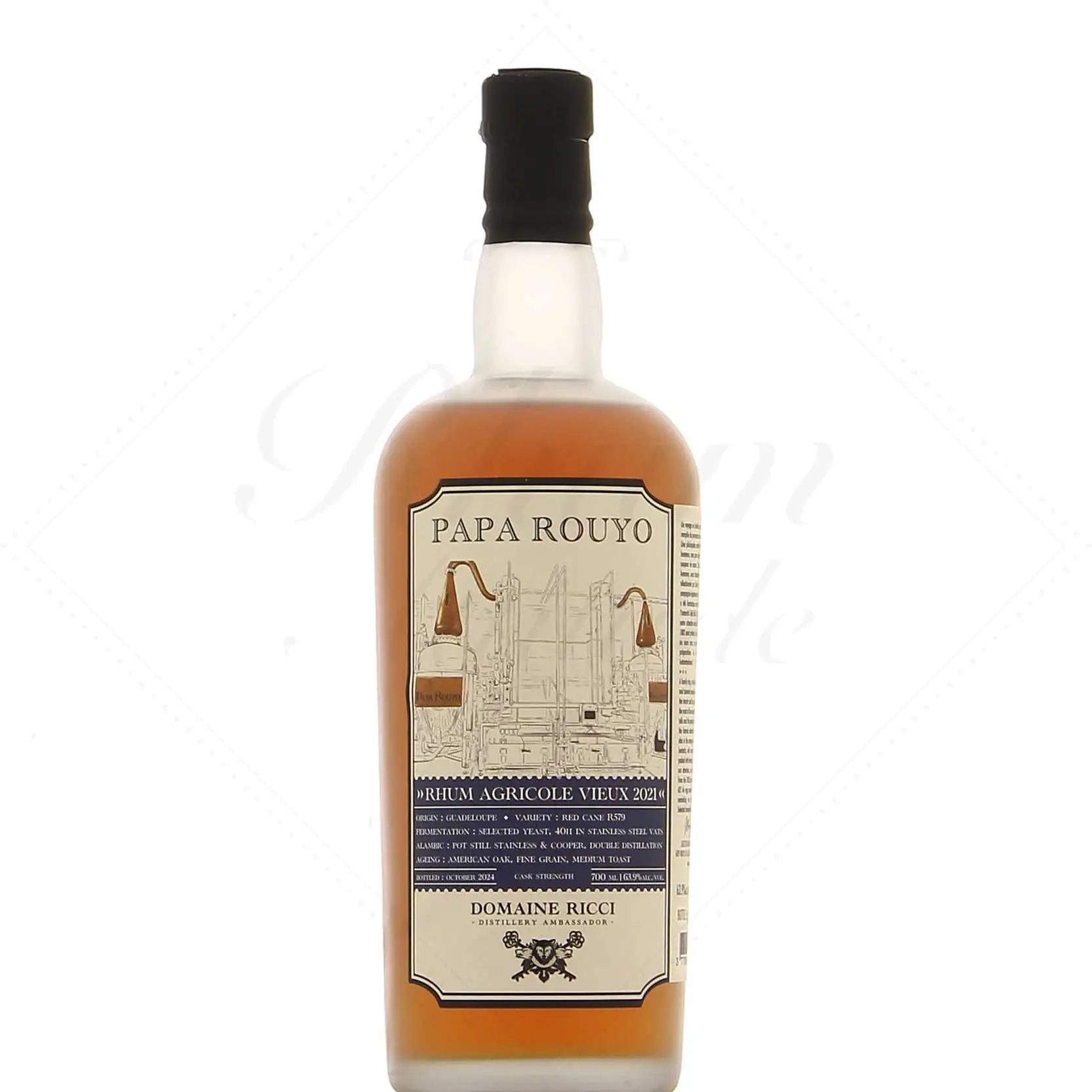 Bottle of Domaine Ricci Papa Rouyo Rhum Agricole Vieux 2021