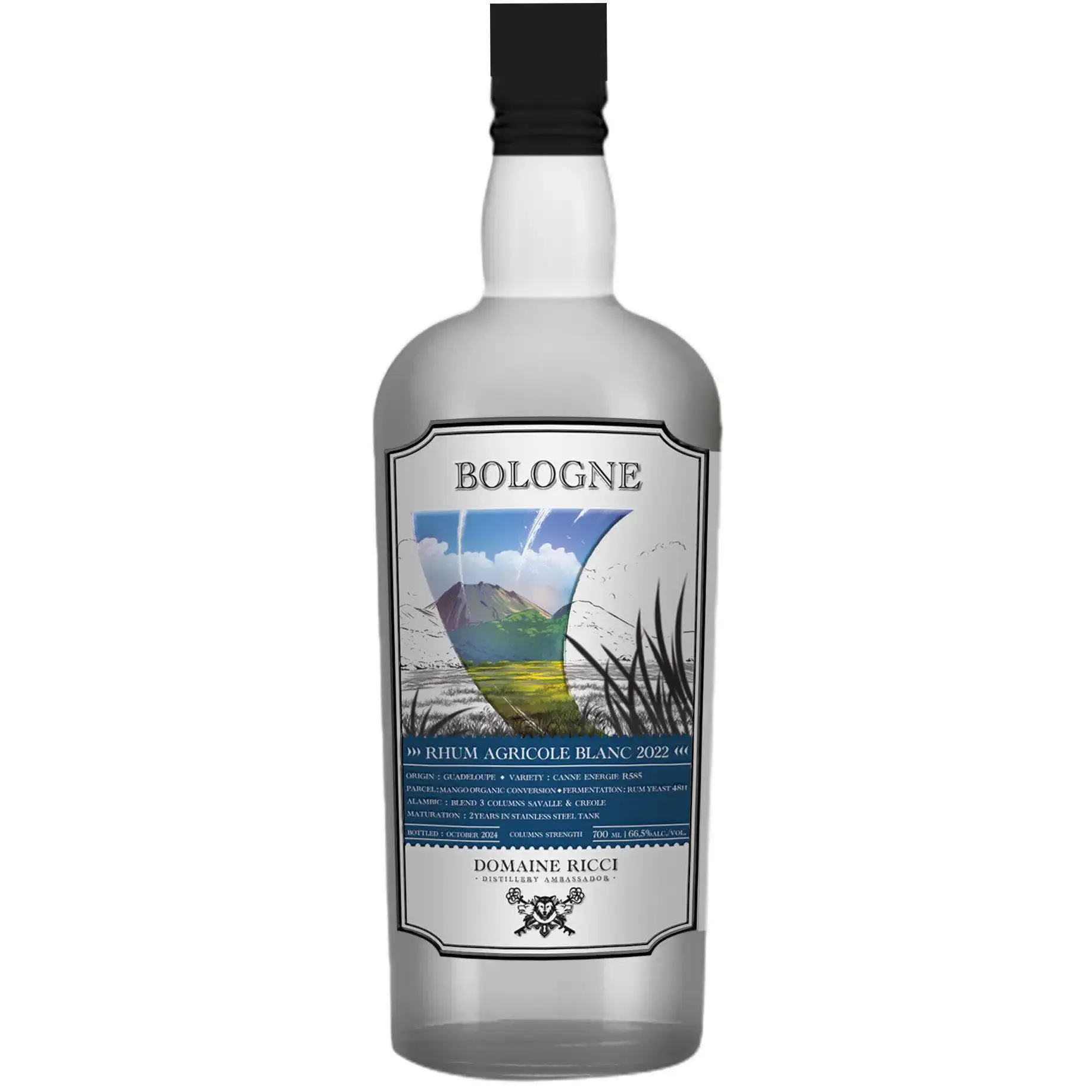 Bottle of Domaine Ricci Bologne Rhum Agricole Blanc 2022
