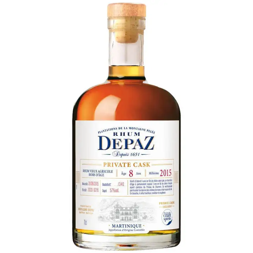 Bottle of Depaz Private Cask 2015