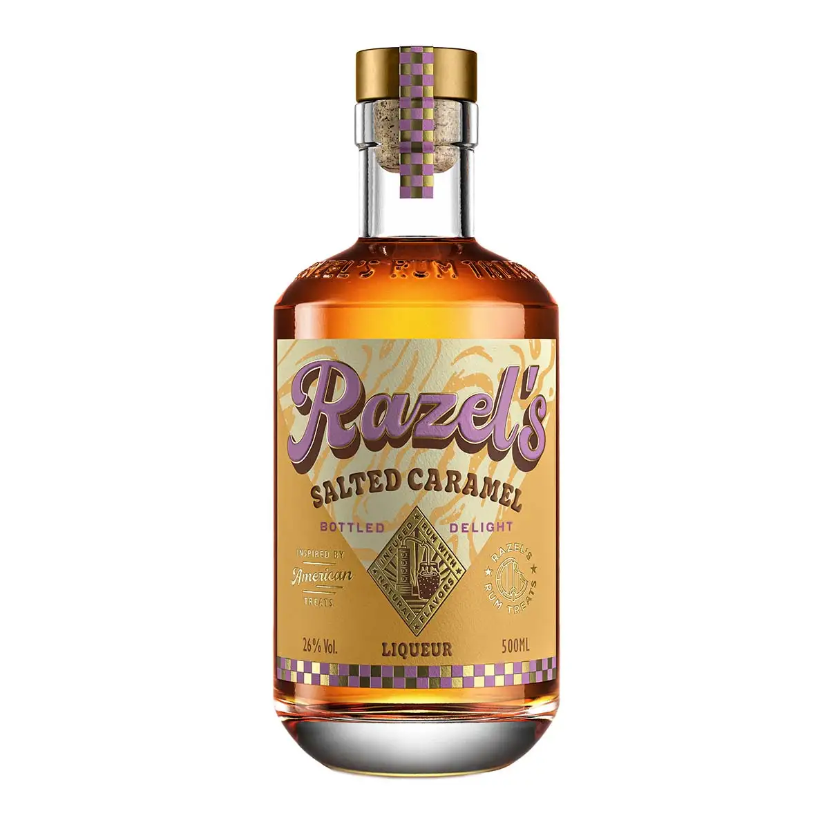 Bottle of Perola Razel‘s Salted Caramel Liqueur