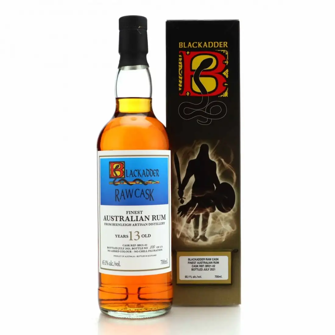 Bottle of Blackadder Beenleigh Finest Australian Rum 2008