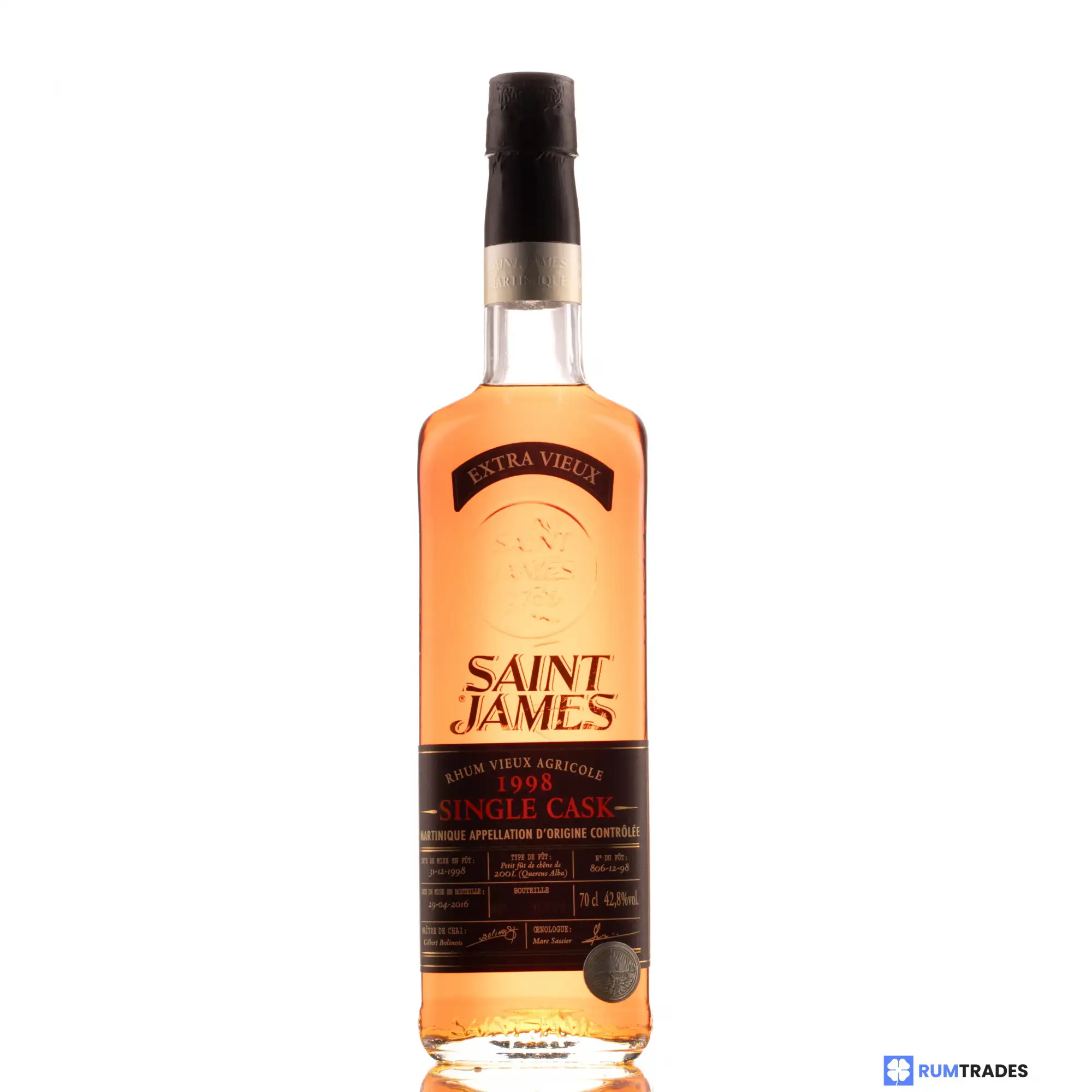 High resolution image of Saint James Single Cask 1998