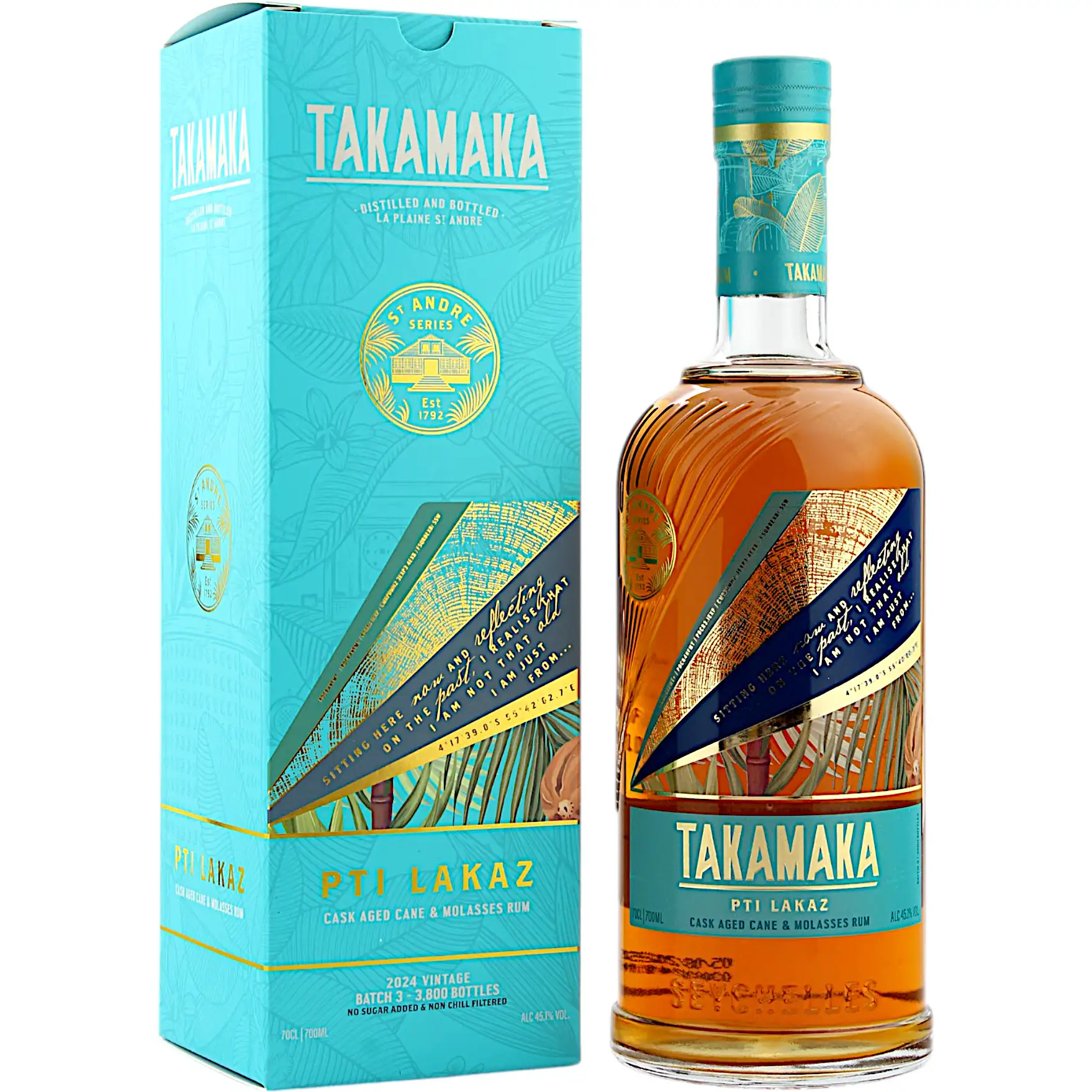 Bottle of Trois Frères Distillery Takamaka PTI Lakaz (Batch 3) 2024