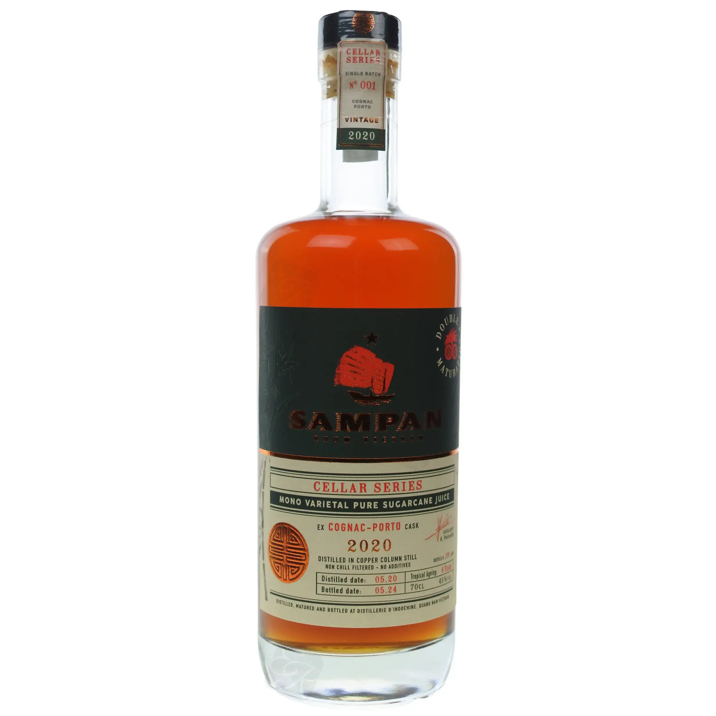 Bottle of Distillerie d’Indochine Sampan Cellar Series 2020 Cognac Porto 4 ans