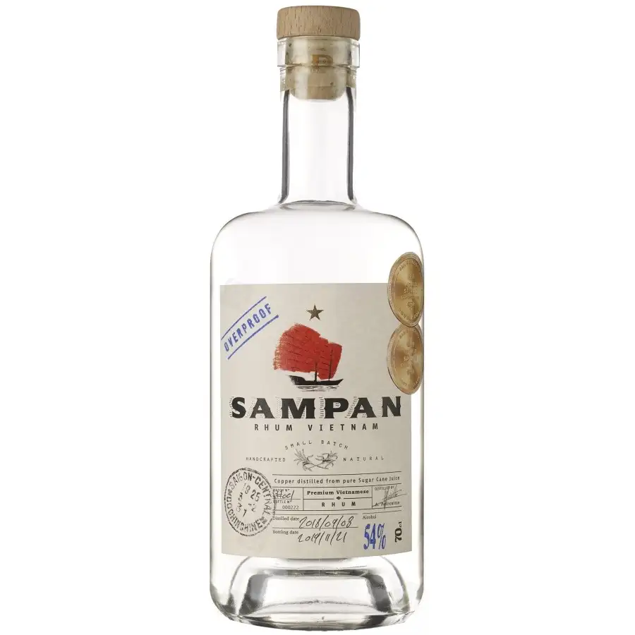 Bottle of Distillerie d’Indochine Sampan Blanc Overproof