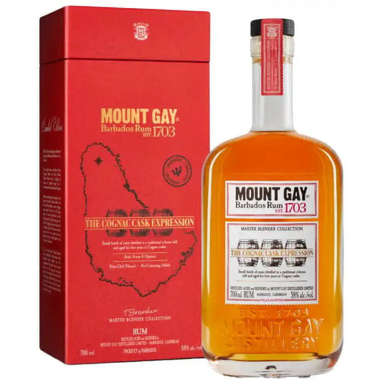 Bottle of Mount Gay Master Blender Collection The Cognac Cask Expression 2021